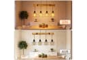 Nettlife Pendelleuchte 3-flammig Holz Schwarz Retro Industrial Bild 1