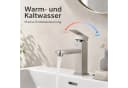 Ledklang Waschtischarmatur Edelstahl Silber Schwarz Hochdruck Mischbatterie Bild 4