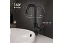 Ledklang Waschtischarmatur Schwarz/Silber Edelstahl 360° schwenkbar Bild 3