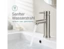 Ledklang Waschtischarmatur Schwarz/Silber Edelstahl Einhebelmischer Bild 4