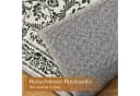 PURECOZY Teppich Kurzflor Schwarz Blumenmuster Rutschfest Bild 5