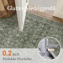 PURECOZY Retro Teppich Grün Rutschfest Wohnzimmerteppich Bild 3