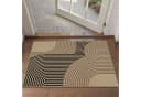 PURECOZY Teppich Jute Mikrofaser Braun Schwarz Rutschfest Bild 1