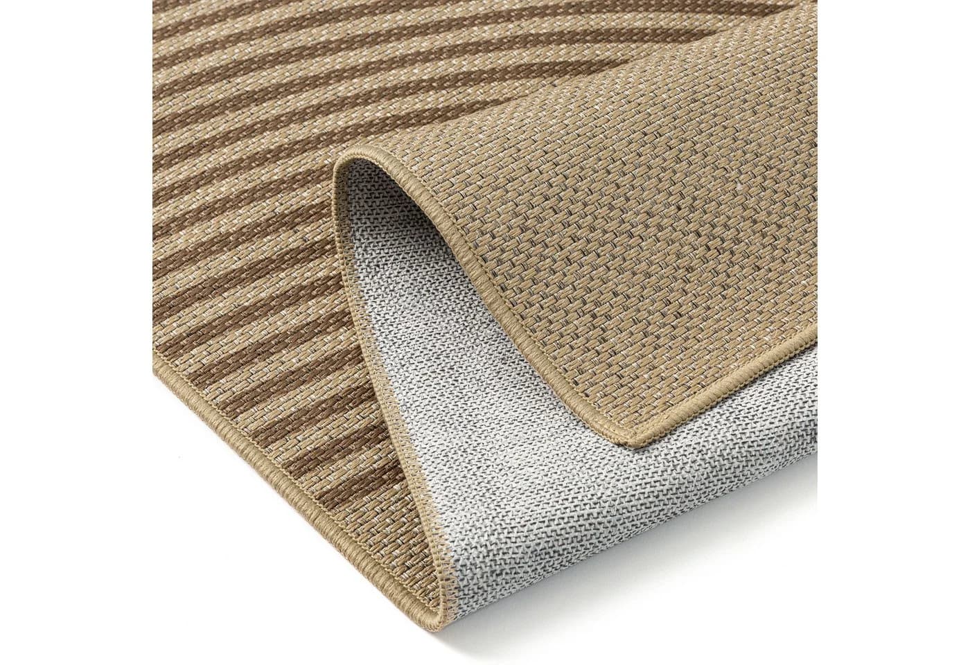 PURECOZY Teppich Jute Mikrofaser Braun Schwarz Rutschfest - Bild 5