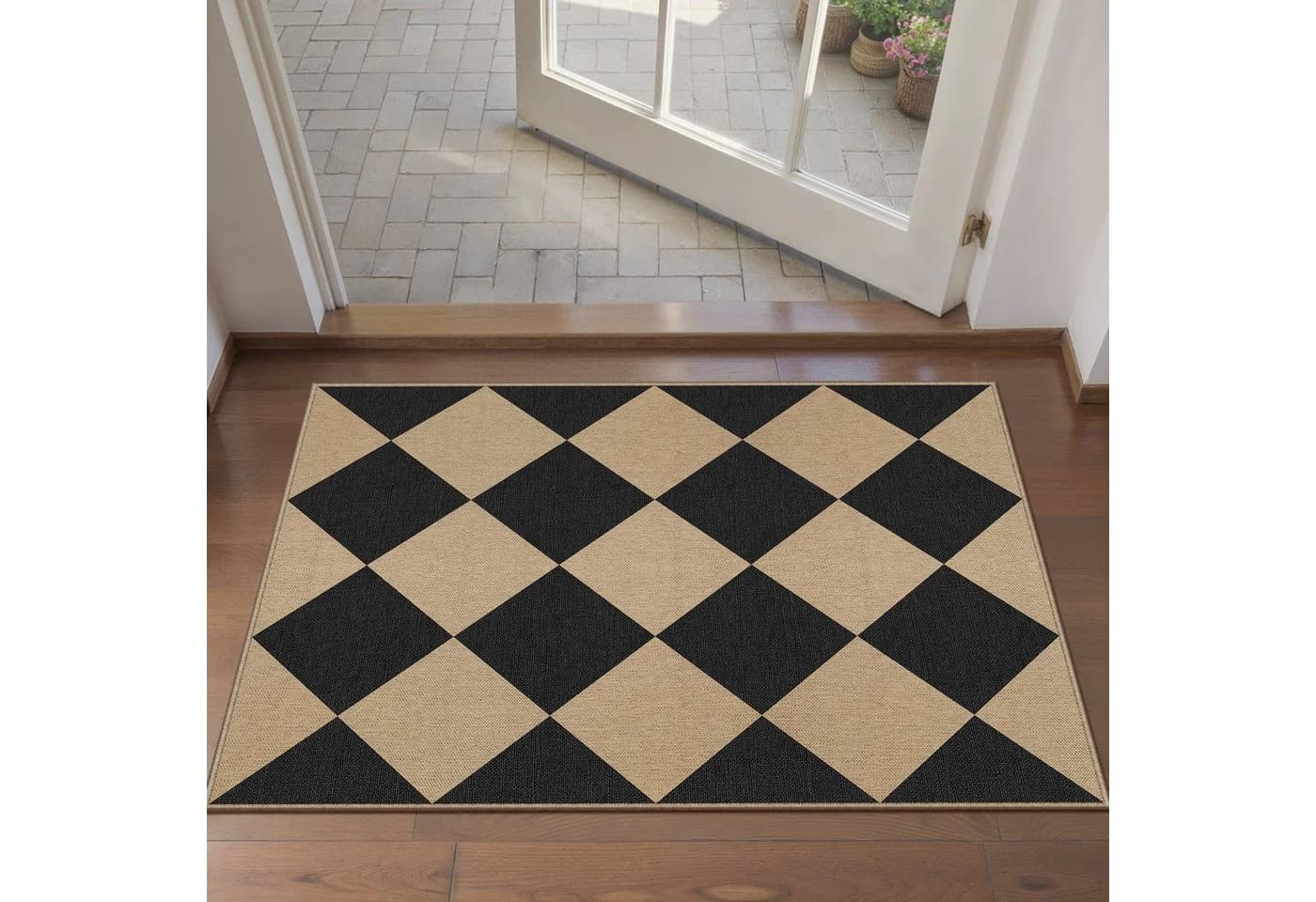 PURECOZY Teppich Braunschwarz Modern Rutschfest