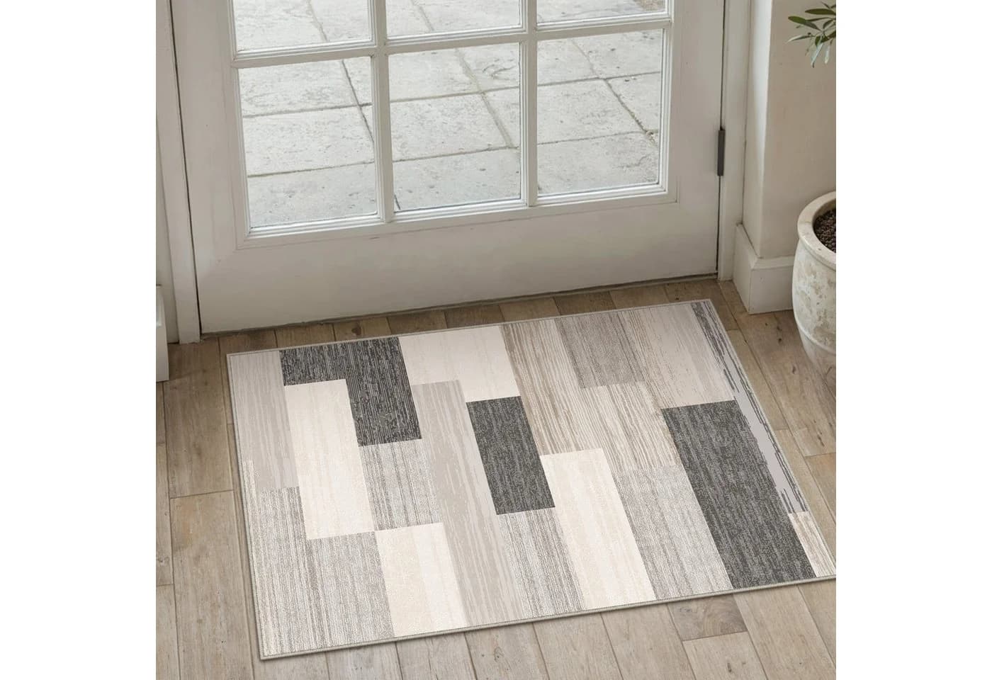 PURECOZY Teppich Kurzflor Beige/Grau Modern - Bild 3