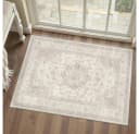 PURECOZY Teppich Kurzflor Retro-Design Beige Grau Braun Bild 1