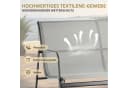 Gywowken Gartenlounge-Set 4-tlg. Dunkelgrau Stahl & Glas Bild 1