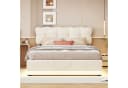 Simurq Polsterbett 140x200 Beige Samt Stauraumbett Bild 3