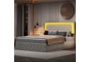 Simurq Polsterbett 140x200 Beige Samt mit Bettkasten Bild 2