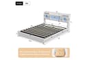 Simurq Polsterbett 140x200 Schwarz mit LED, USB & Stauraum Bild 3