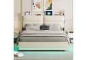 Simurq Boxspringbett 140x200 mit LED, USB & Stauraum Beige Samt Bild 1