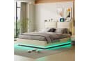 Simurq Boxspringbett 140x200 mit LED, USB & Stauraum Beige Samt Bild 2
