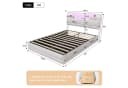 Simurq Polsterbett 140x200 beige mit LED, USB und Bettkasten Bild 4