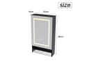 Simurq Spiegelschrank Bad mit LED & Entfeuchtungsfunktion Schwarz Bild 3