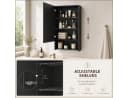 Simurq Spiegelschrank Bad mit LED & Entfeuchtungsfunktion Schwarz Bild 5
