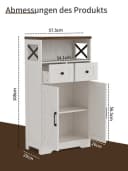 FiveWillowise Sideboard mit 2 Schubladen und offenem Regal Bild 1