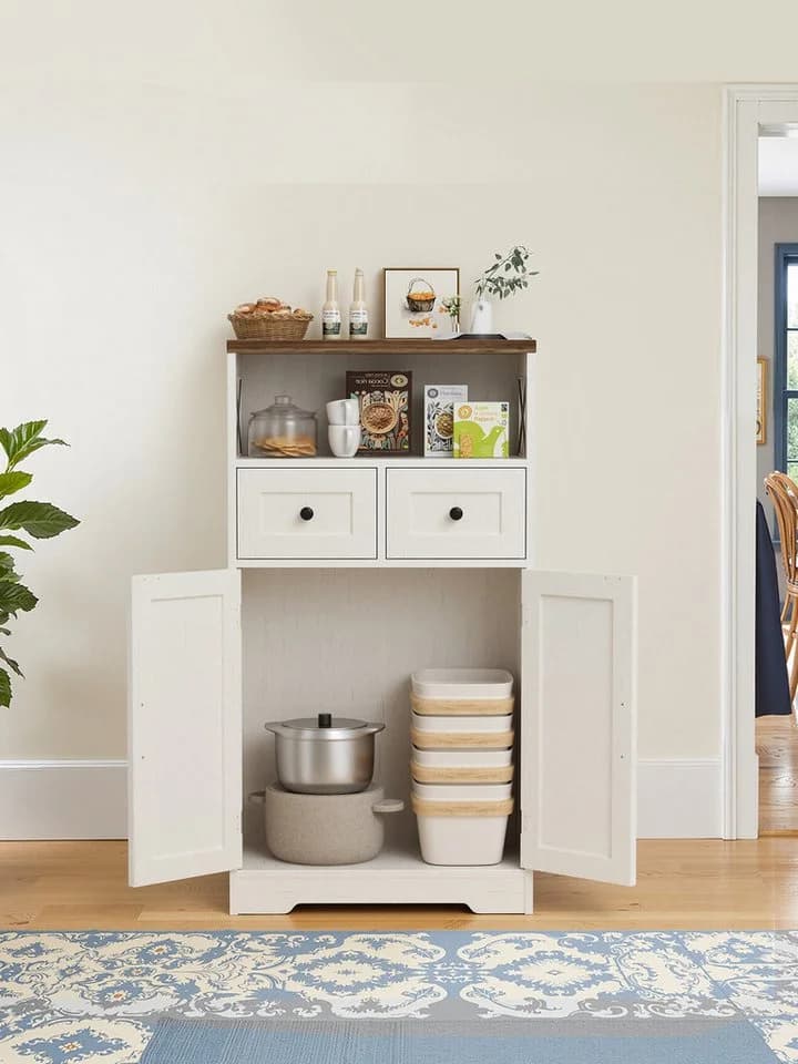 FiveWillowise Sideboard mit 2 Schubladen und offenem Regal - Bild 4