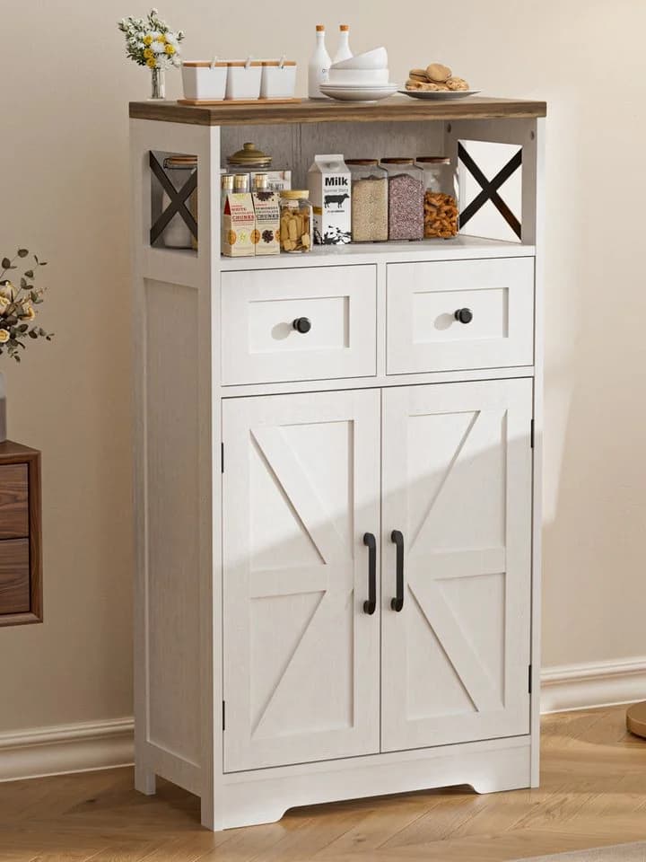 FiveWillowise Sideboard mit 2 Schubladen und offenem Regal - Bild 5