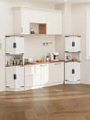 FiveWillowise Eckschrank Weiß 4 Türen Farmhouse Bild 3