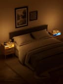 FiveWillowise Nachttisch 2er Set Rattan mit LED und Steckdosen Bild 5
