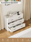 FiveWillowise Sideboard Kommode Weiß mit Steckdosen & USB Bild 5