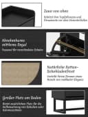 FiveWillowise Schuhschrank Schwarz mit 3 Klappen Bild 4