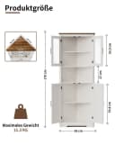 FiveWillowise Eckschrank Weiß Modern 5 Ablagen 4 Türen Bild 1