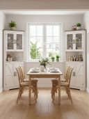 FiveWillowise Eckschrank Weiß Modern 5 Ablagen 4 Türen Bild 4