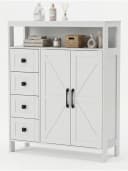 FiveWillowise Sideboard Weiß mit 4 Schubladen und 2 Türen Bild 3