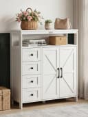 FiveWillowise Sideboard Weiß mit 4 Schubladen und 2 Türen Bild 4