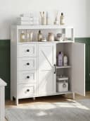 FiveWillowise Sideboard Weiß mit 4 Schubladen und 2 Türen Bild 5