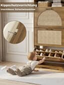 FiveWillowise Schuhschrank Braun Rattan-Finish 3 Türen Bild 5