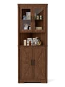 FiveWillowise Eckschrank Braun 4 Türen 5 Ablagen Bild 2