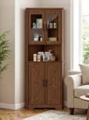 FiveWillowise Eckschrank Braun 4 Türen 5 Ablagen Bild 3