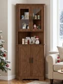 FiveWillowise Eckschrank Braun 4 Türen 5 Ablagen Bild 4