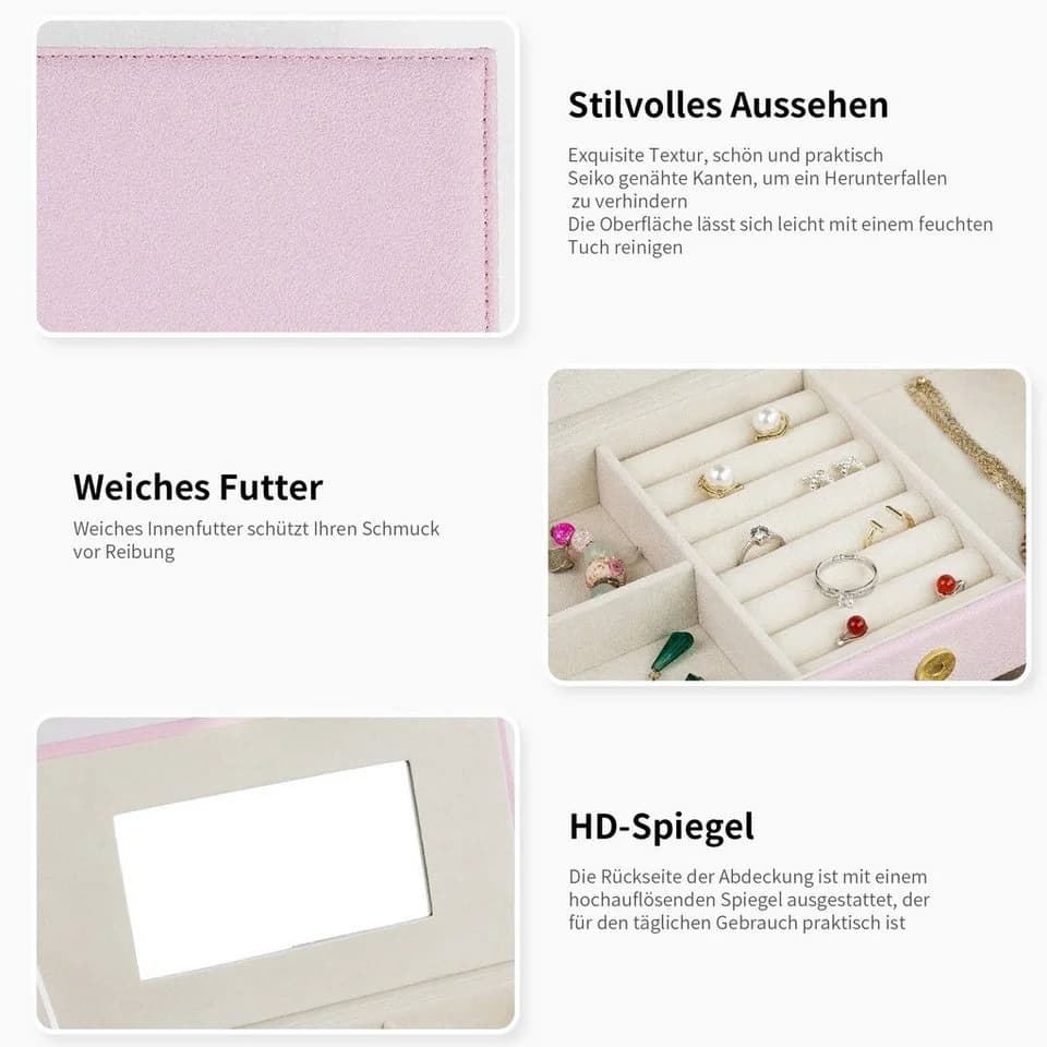 AdelDream Schmuckkasten YY-J11 Rosa - Bild 3