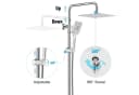 Rainsworth Duschsystem mit Thermostat 3 Strahlarten Komplettset Bild 5