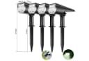 AIBISTAR Solar-Bodenstrahler 4er Set, 1200 mAh, IP65, verstellbar, Weiß Bild 2