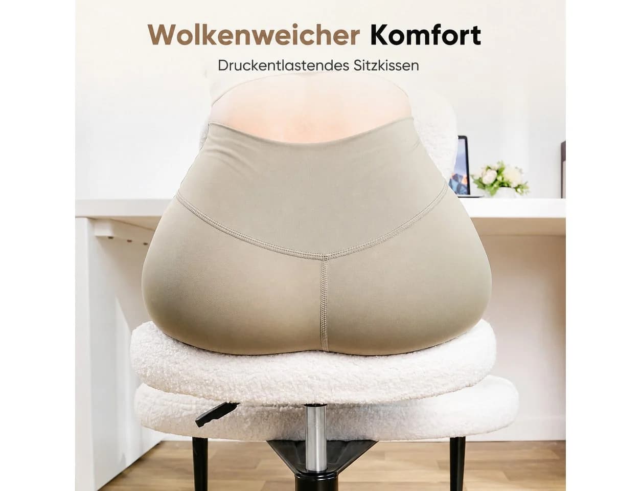 Patbrela Bürostuhl Kniesitz Weiß 360° drehbar - Bild 4