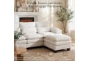 Patbrela Ecksofa modulares Sofa cremeweiß Teddy-Bouclé Bild 1
