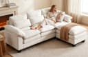 Patbrela Ecksofa modulares Sofa cremeweiß Teddy-Bouclé Bild 2