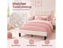 Patbrela Kinderbett mit Teddyfleece-Bezug, LED-Licht & Rausfallschutz Bild 5