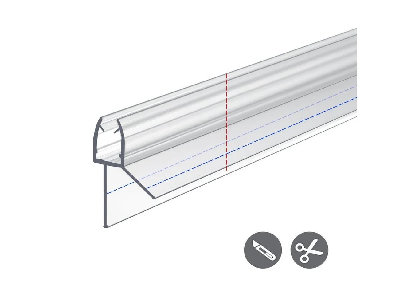 IMPTS Duschtür Dichtung Wasserabweisend 5mm/6mm PVC - Bild 3