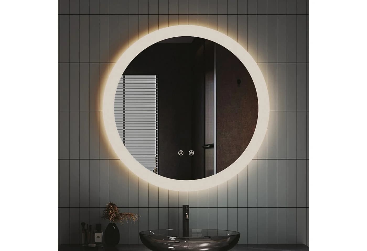 IMPTS Badspiegel mit LED Beleuchtung Dimmbar Anti-Beschlag - Bild 2