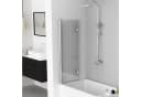 IMPTS Badewannenaufsatz Duschwand Faltwand 6mm ESG Glas Bild 3