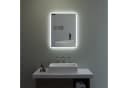 AQUABATOS LED Badspiegel mit Beleuchtung, Dimmbar, Antibeschlag, Silber Bild 1