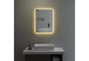 AQUABATOS LED Badspiegel mit Beleuchtung, Dimmbar, Antibeschlag, Silber Bild 3