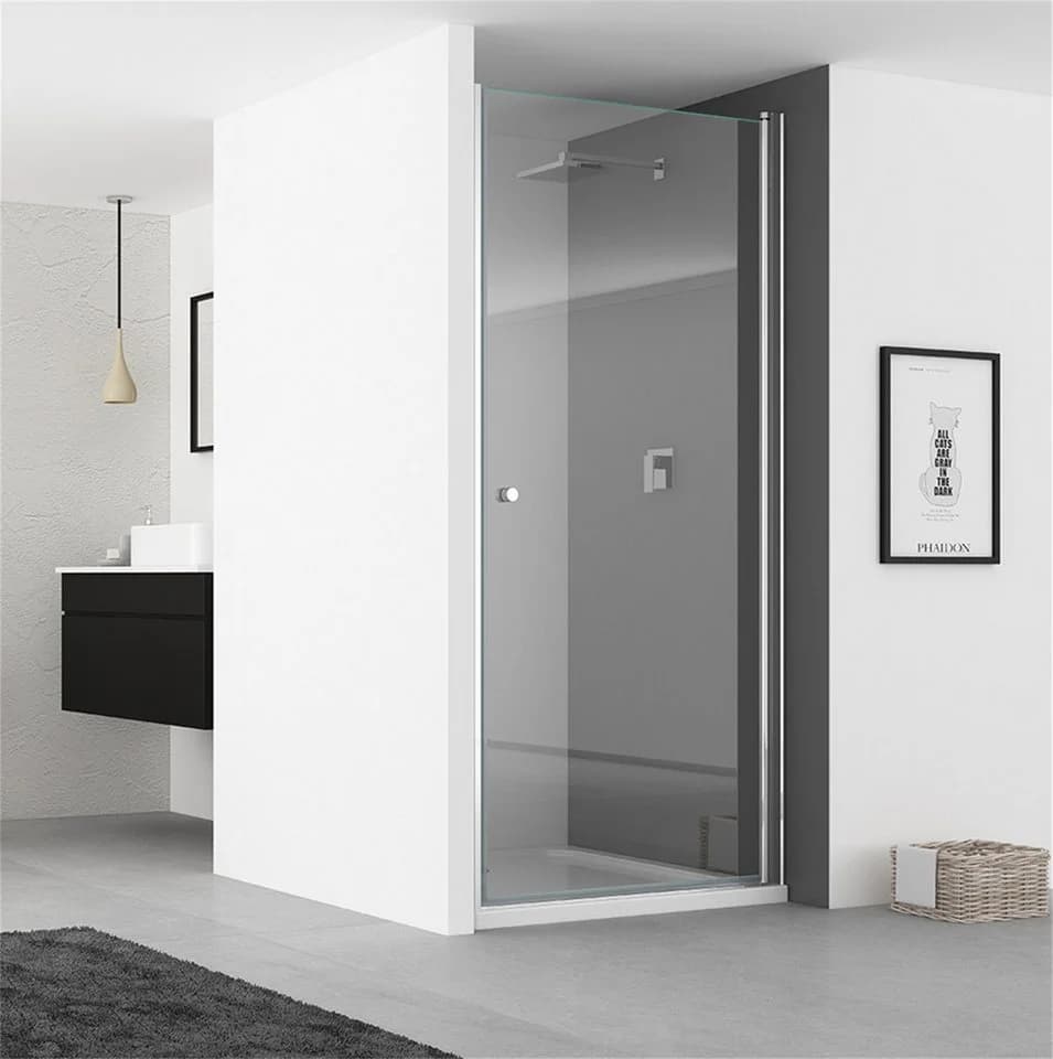 IMPTS Dusch-Drehtür 70x185 cm Sicherheitsglas Pendeltür - Bild 2