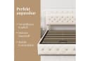 Simurq Polsterbett 140x200 cm Beige mit Bettkasten & LED Bild 3